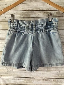 Pacsun Mujer Talla XS Bolsa de Papel Cintura Elástica Mamá Jean Pantalones Cortos Cintura Alta j215 - Imagen 1 de 4