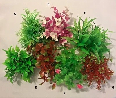 GENERIC Artificial Plastic Aquarium plants - Bush plant - Different Designs