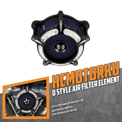 Spike Air Cleaner Filter Blue Intake For Harley Touring Road King Glide 17-2023 - Image 1 of 4