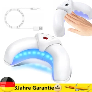 U-förmige faltbare Nagellampe Maniküre Pediküre UV LED Nagelpilz Gerät Weiß USB - Bild 1 von 15