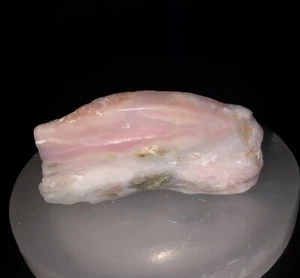 SALE Pink Opal Crystal Mineral Slab Polished Stands Peru 2.2”x1.15”x.48 28g New - Picture 1 of 6