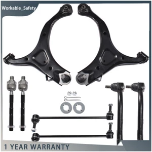 For Santa Fe Kit Control Arm Ball Joint Sway Bar Link Tie Rod End LH RH 8pc - Afbeelding 1 van 11