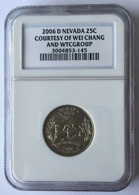 2006 D 25c Nevada State Quarter NGC Courtesy of WEI CHANG and WTCGROUP - Image 1 of 4