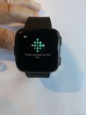 Preowned Fitbit Versa Activity Tracker w/Charger Black