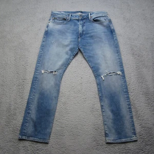 Polo Ralph Lauren Jeans Uomo 36x30 Blu Denim Sullivan Slim Anticato - Foto 1 di 19