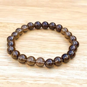 Smoky Quartz 8mm Beaded Healing Bracelet ( 275269 ) - Foto 1 di 2