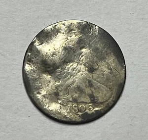 1803 Large 3 Draped Bust Half Dime 5C - Incredibly Scarce H10C; S008 - Picture 1 of 2