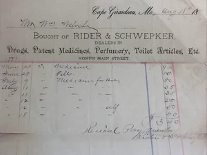 Antique 1887 Rider & Schwepker Drug Store at Cape Girardeau , Mo ~ Aug 18, 1887 - Picture 1 of 6