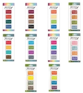 Ranger Mini Archival Ink Pads Kit (COMPLETE SET) & Wendy Vecchi 10 packs Bundle - Picture 1 of 1