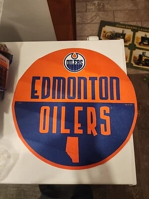 Edmonton Oilers 18" Retro Logo Pennant Soft Felt, Opened Package For Picture - Image 1 of 2
