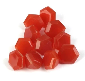 Kalibrierter natürlicher roter Onyx Sechseck facettierter Schliff 12 mm - 20 mm lose Edelstein - Bild 1 von 5