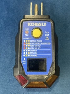 Kobalt Receptacle GFCI Outlet Tester. Great Condition - Picture 1 of 2
