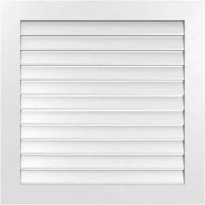 Ekena Millwork Gable Vents Louver 36"x36" Vertical Surface Mount PVC+Standard - Picture 1 of 6