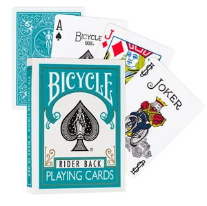 Bicycle Rider Back playing cards (Turquoise) - Picture 1 of 6