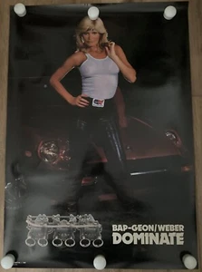 1982 Bap-Geon/ Weber Dominate Poster 27" x 19" Weber Carburetor - Picture 1 of 11