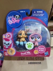 NEW Littlest Pet Shop Pet Pairs Prized Pets 1940 1941 Dog Puppy Penguin Rare - Picture 1 of 3