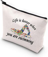 Swimming Makeup Bag Swim Lover Gifts for Swimmer Swimming Team Gifts Swimming Zi