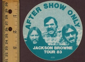 Jackson Browne - 1983 Satin Backstage Pass! Neu! (nur After Show, türkis) - Bild 1 von 2