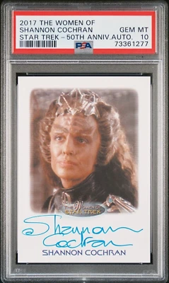 2017 WOMEN OF STAR TREK AUTO SHANNON COCHRAN AKA SIRELLA LOW POP PSA 10 GEM MINT - Image 1 of 2