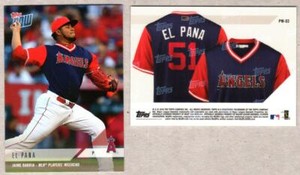 2018 Topps Now Player's Weekend - JAIME BARRIA - Anaheim Angels - Print run 1643