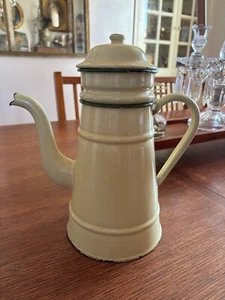 Vintage Enamel French Coffee Pot - Picture 1 of 5