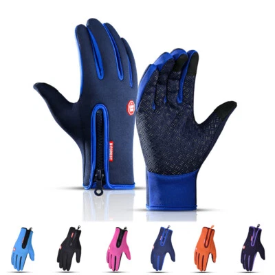 Winter Outdoor Thermal Touch Screen Gloves Waterproof Bicycle Riding Ski Gloves - Image 1 of 4