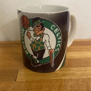 NBA Liscensed Product BOSTON CELTICS Coffee Mug/Cup Leprechaun Retro NBA Sticker - Picture 1 of 8