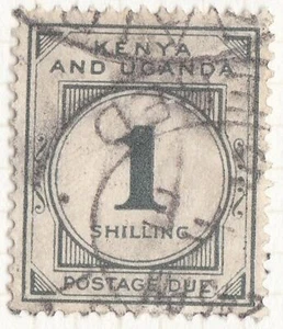 1933 KENYA, UGANDA TANGANIKA - SG D6 1s. grey-green DENTELLATO 15x14 USED - Picture 1 of 1