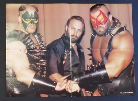 ROAD WARRIORS LEGION OF DOOM POSTER HULK MR T 4 Page Double Sided 1986 LOD NWA B Cover