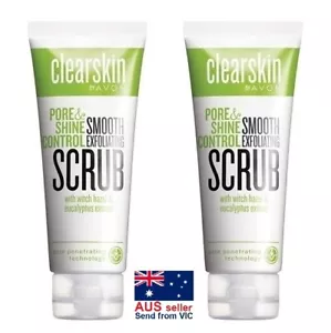 2 x Avon Clearskin Pore & Shine Control Exfoliating Scrub 75ml FREE SHIPPING - Picture 1 of 3