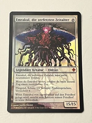 MTG 1x Rise of Eldrazi Prerelease LP German FOIL Emrakul, the Aeons Torn - Image 1 of 2