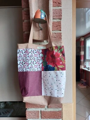 Einkaufstasche, selbstgenäht, Stofftasche,Beutel, Baumwolltasche, Innenfutter - Bild 1 von 3
