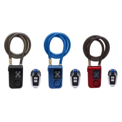 Electric Bike Cable Lock Anti-theft Bike Lock with Remote Control Sound Alarm - Image 1 of 4