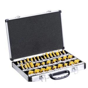 35PCS Set Router Bits Kits Wood Cutter 1/4  6mm 8mm Shank with Storage Case - Picture 1 of 19