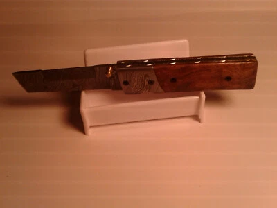 Protect Yourself with Style - Damascus Steel Engraved 7.5" Folding Knife PN1307i - Image 1 of 4