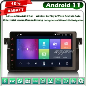 8-Kern Android 11 GPS Autoradio Navi Für BMW 3er E46 M3 Rover 75 MG ZT DAB+ 64GB - Bild 1 von 12