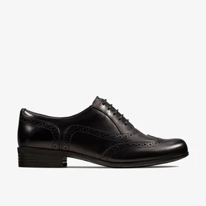 Clarks Damen Hamble Oak Schwarz Leder Halbschuhe Leder Freizeit - Bild 1 von 7