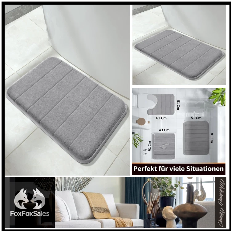 Memory Schaum Badematte | Rutschfest | Maschinenwaschbar - Bild 1 von 4
