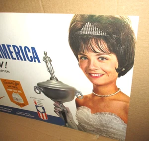 DR PEPPER Miss Teenage - ARMOUR American Airlines MERCURY --- VINTAGE PAPER SIGN - Picture 1 of 17