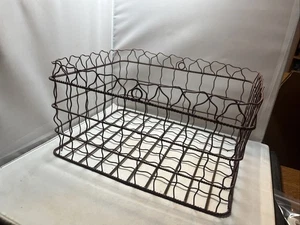 Vintage Antique Twisted Metal Wire Basket - Picture 1 of 3