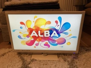 Alba 24 pulgadas LED Combi HD listo para dormitorio TV para juegos TV pequeña TV blanca - Imagen 1 de 11