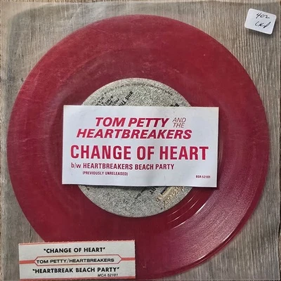 Tom Petty and The Heartbreaker’s Red 45 Vinyl Change Of Heart Jukebox Strip Foto 1 de 2