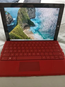Rare Red Microsoft Surface 3 Laptop Tablet Touchscreen Windows 10 64GB SSD 2GB - Picture 1 of 9