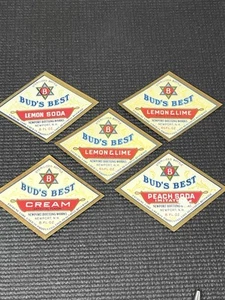5 Vintage Buds Best label lot Lemon lime cream peach EPHEMERA New Hampshire - Picture 1 of 7
