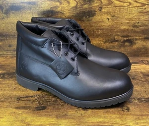Timberland Men’s Waterproof Leather Boots Black Size 13 - Model 50059 NEW - Picture 1 of 5