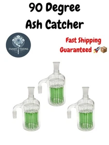 Cattura cenere vetro 14 mm 90° qualità premium tabacco acqua pipa bong narghilè - Foto 1 di 3