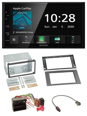 Kenwood Bluetooth MP3 DAB USB 2DIN Autoradio für Ford Fiesta Focus 04-08 anthraz - Bild 1 von 4