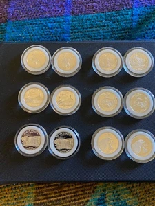 12 State Silver Proof Quarters Various 6 duplicates - Picture 1 of 1