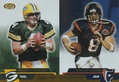 Brett Favre / David Carr 2002 Pacific Heads Update Generations #1 - Image 1 of 2