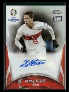 Kenan Yildiz 2024 Topps Chrome UEFA Euro Soccer National Debut Auto ① - Picture 1 of 2
